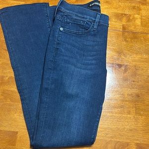 Express Supersoft Barely Boot Midrise Dark Jeans